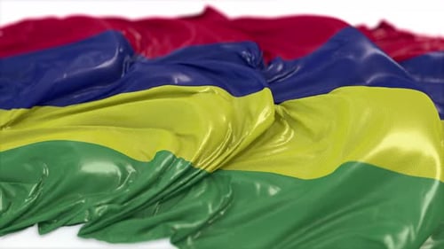 Fluid Fabric Flag Animation with Glossy Waves