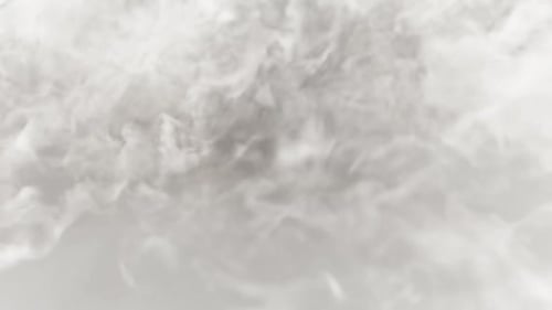 Ethereal White Smoke Fog Fluid Movement Background