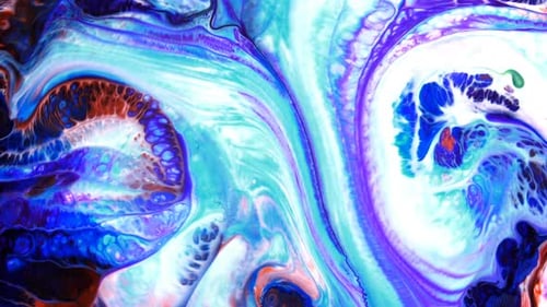 Abstract Colorful Paint Liquid Artistic Movement