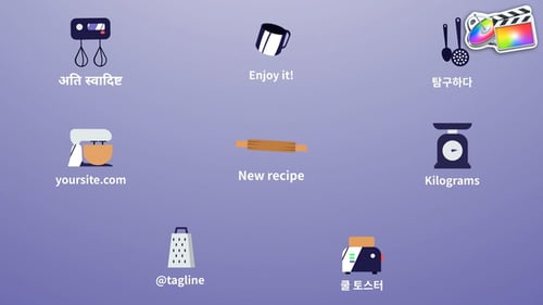 Cooking Icons And Titles for FCPX
