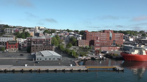 St. John's , Canada - 06.07.2019: City Harbor, Boats and Ships.