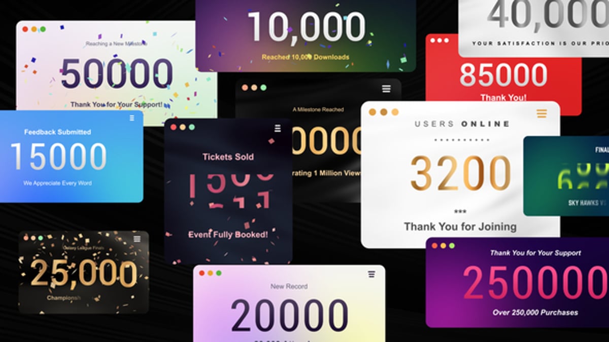 Dynamic Number Counter Animations for Milestones and Statistics ...