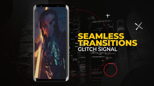 Vertikale Glitch-Signalübergänge | After Effects