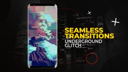 Dynamic Vertical Glitch Transitions Pack