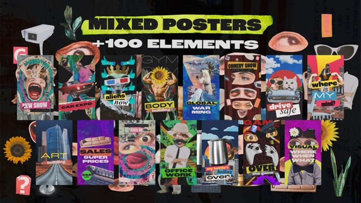 Eclectic Animated Collage Opener with Paper Cutouts, Elements ft ...