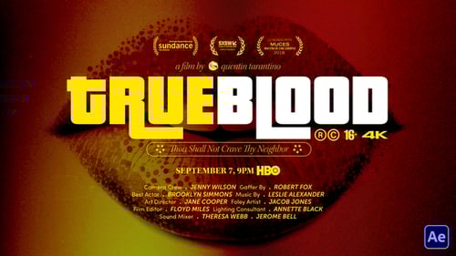 Grungy Cinematic Film Title Sequence