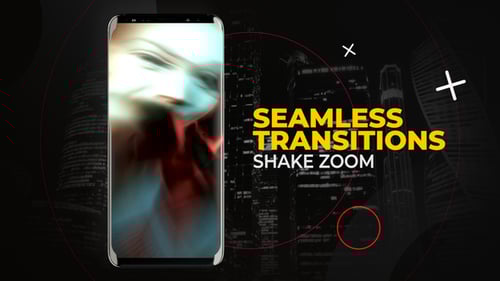 Dynamic Vertical Shake Zoom Transitions Pack for Mobile Videos