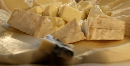 Assortment of Cheeses in a Tasty Close-up