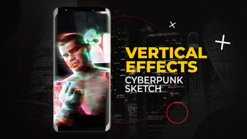 Efectos verticales de Cyberpunk Sketch | After Effects