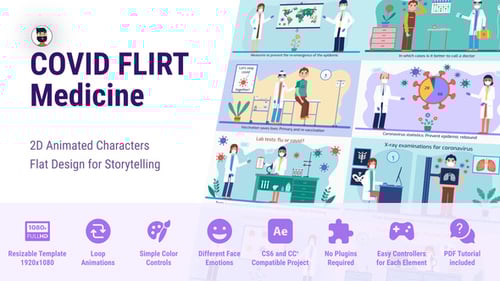Flat Design Medical Explainer Animation for Coronavirus Health Information