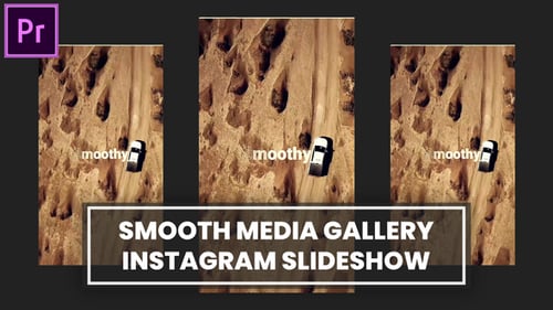 Smooth Media Gallery Slideshow Instagram MOGRT for Premier Pro