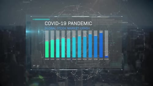 Animation of graph showing influence of Covid-19 with web of connections