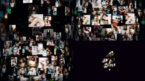 Dynamic Mosaic Photo Grid Logo Reveal