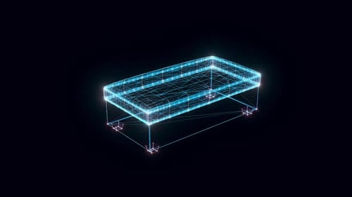 Modern Couch Ottoman Double Hologram Rotating Hd