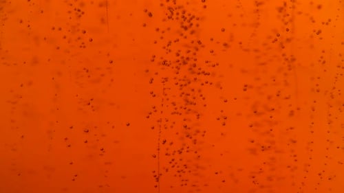 Orange Liquid with Rising Bubbles