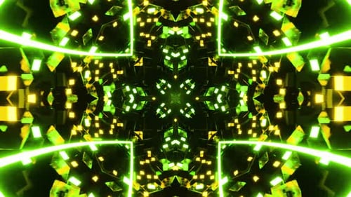 Green Neon Motion Background Vj Loop