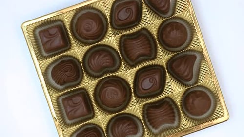 Chocolate candy set, assorted chocolate sweets, box of chocolates