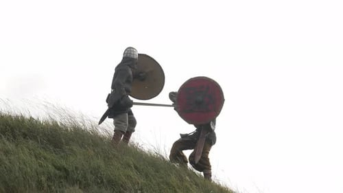 Armored Warriors Clash in Medieval Sword Battle