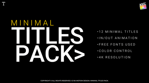Minimal Titles | FCPX
