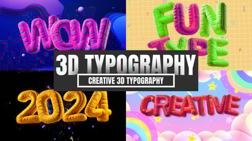 Creative 3D Typography For After Effects