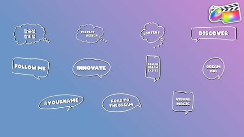 Cartoon Comic Speech Bubbles for FCPX