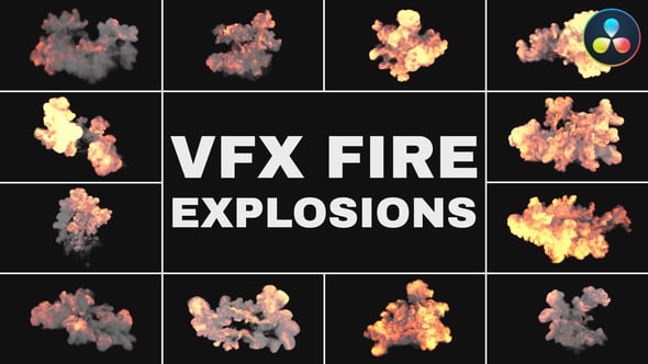 VFX Fire Explosions for DaVinci Resolve, Elements ft. 3d & animations ...