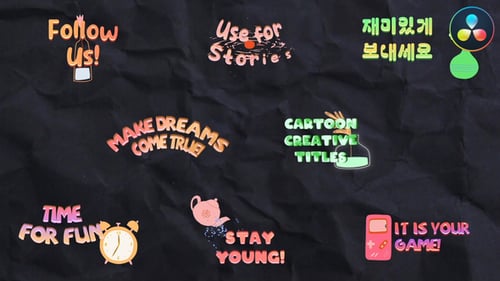 Dynamic Cartoon Creative Titles with Playful Animations