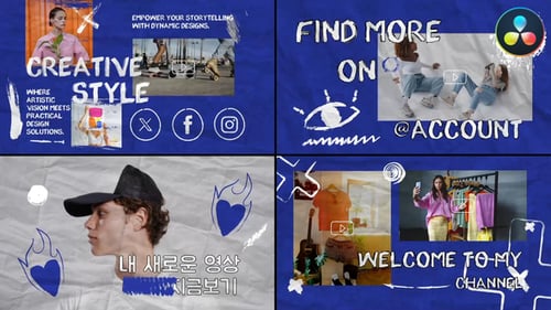 Youtube Artistic Slides for DaVinci Resolve