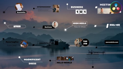 Callouts Titles for DaVinci Resolve