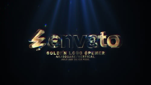 Luxurious Gold Silver Logo Opener with Cinematic Glitch Reveal
