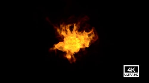 Realistic Fire Flame Animation with Alpha Channel