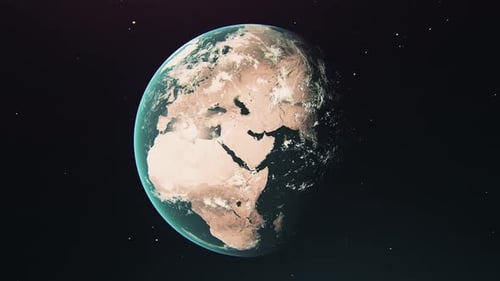 United Arab Emirates Dubai City Burj Khalifa Cinematic Full Earth Zoom 4K