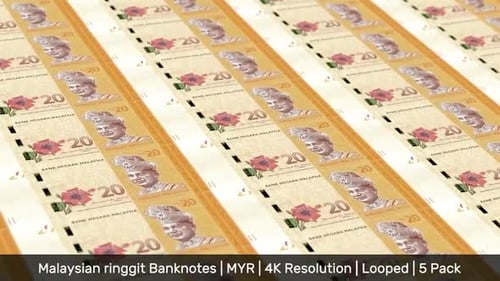 Malaysia Banknotes Money / Malaysian ringgit / Currency RM / MYR / 5 Pack - 4K