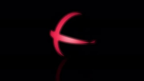 Neon Red Glowing Abstract Rotating Logo Animation