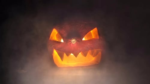 Halloween Pumpkin and Smoke