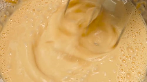 Mixing Cake Batter with an Electric Mixer