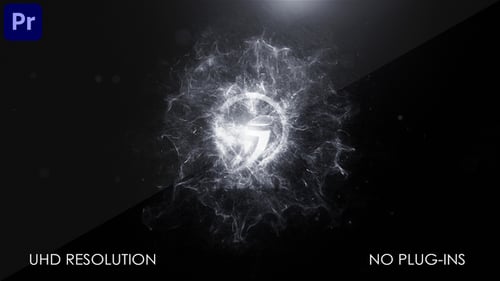 Dynamic Particle Blast Logo Reveal with Tagline