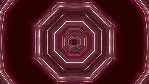 Roter digitaler Science-Fiction-Hex-Tunnel-Hintergrund