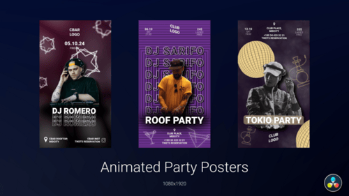 Animated Party Posters