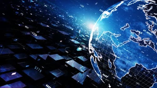 Digitaler Cyberspace Geometrischer Hintergrund 00637