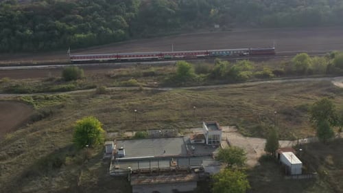 Aerial View On Train