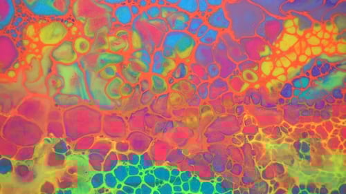 Colorful Abstract Paint Swirls and Background