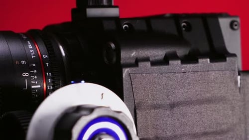 Close Up of Professional Camera Lens Numbers