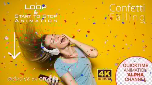 Falling Confetti Overlay Pack for Celebrations