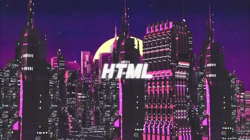 Retro Cyber City Background Html