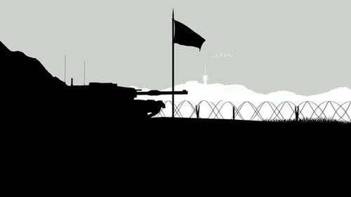 Silhouette Militärischer Grenzpanzer