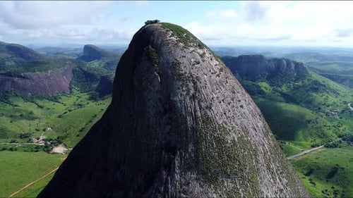 Countryside scenery aerial view. Rural landscape.