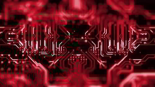 Abstract Digital Circuit Chip Board