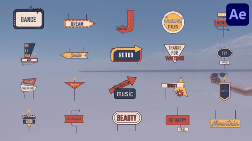 Direction Sign Titles for After Effects
