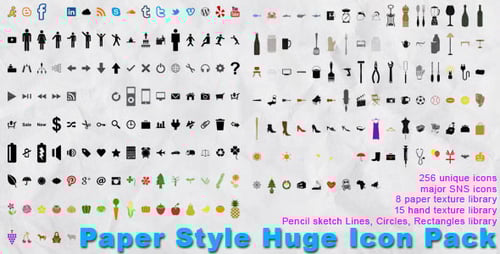Animated Icon Pack with Diverse 3D, Sketch, and Paper Styles